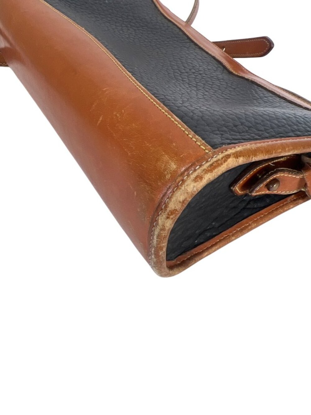 Dooney & Bourke Vintage Navy & Brown Pebble Leather Crossbody Bag With Adjustabl - Picture 9 of 13